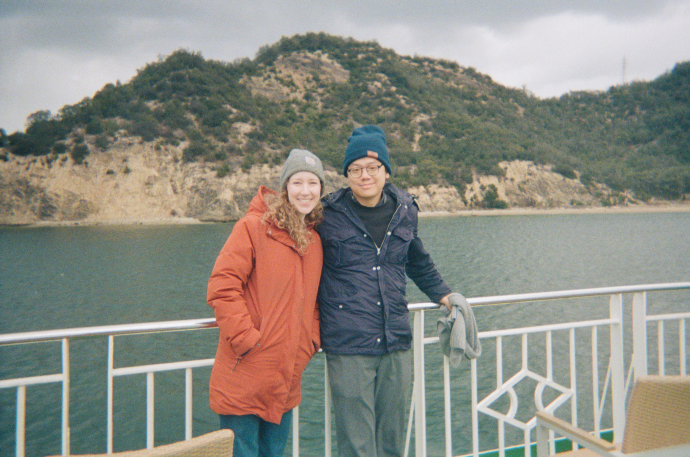 Hannah and Mark off the coast of Naoshima